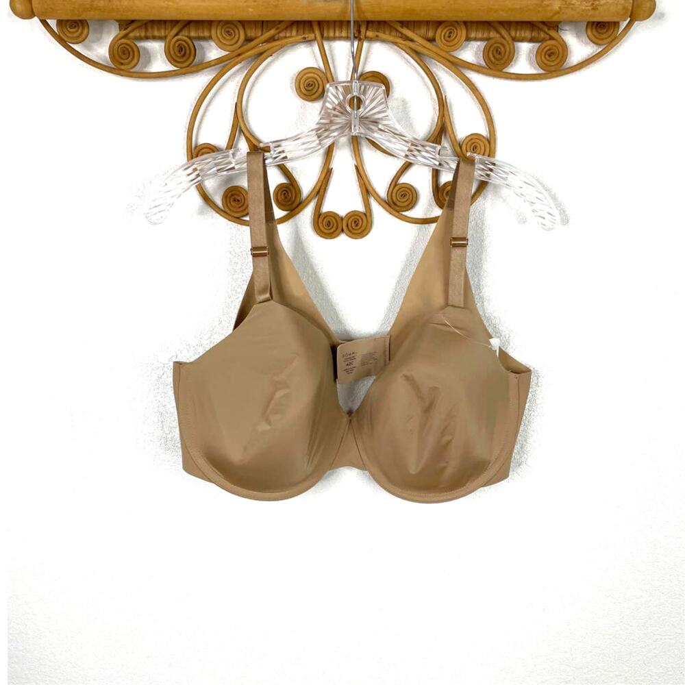 Soma Vanishing 360 Perfect Coverage T-shirt Bra 42C Tan Nude Smoothing Underwire